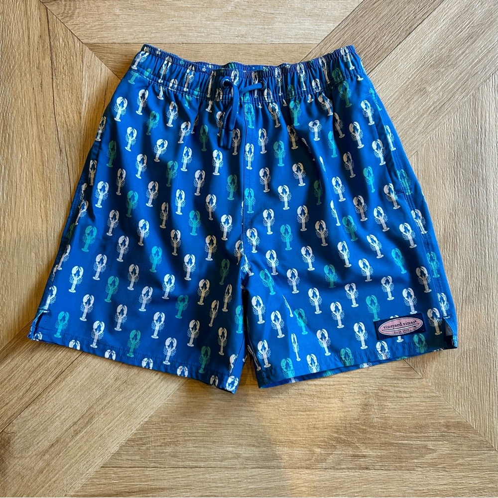 Vineyard Vines Blue and Green Lobster Chappy Swim Trunks